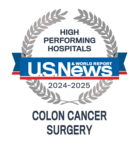 U.S. News Colon Cancer Surgery badge - 2024-2025