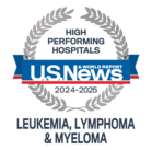 U.S. News Leukemia, Lymphoma, and Myeloma badge - 2024-2025