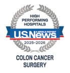 U.S. News Colon Cancer Surgery badge - 2025-2026