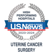 U.S. Uterine Cancer Surgery badge - 2023-2024
