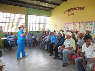 Male participants at a cancer screening event