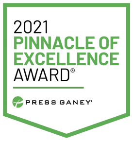 Press Ganey 2021 Pinnacle of Excellence Award