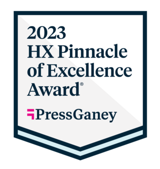 Press Ganey 2023 HX Pinnacle of Excellence Award®
