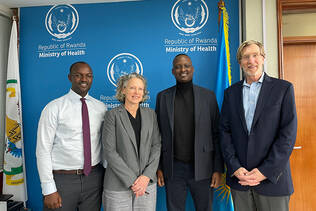 Dr. Fidel Rubagumya, Dr. Mary Chamberlin, Dr. Yvon Butera, and Dr. James Cusack