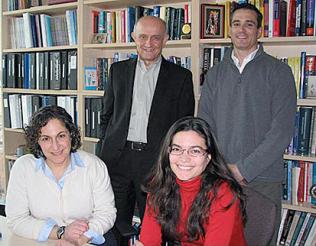Brown University collaborators: (l to r) Constantine Gatsonis, PhD; Brian Murphy, MS; (sitting) Ilana Gareen, PhD; and Stavroula Chrysanthopoulou, MS