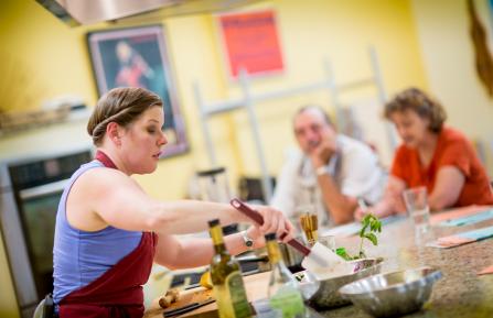 Elise Cushman cooking