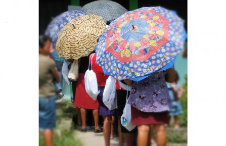 Women in cancer screening line