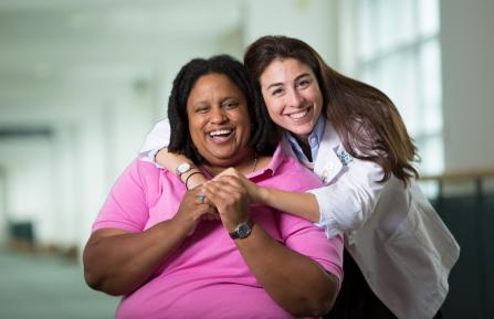 Dia Draper with medical student, Shelsey Weinstein
