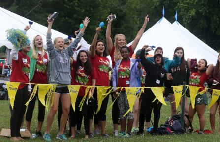 Prouty participants being welcomed with cheers as they crossed the finish line.