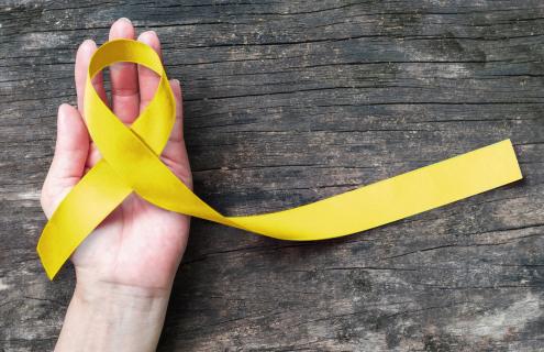 Yellow Sarcoma Awareness Month ribbon