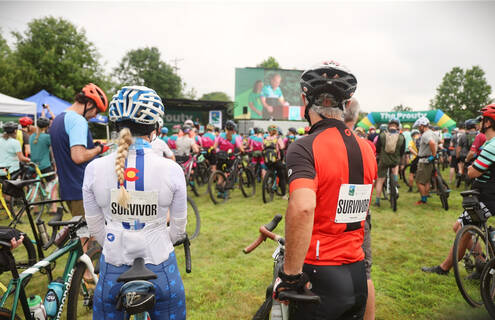 Gravel riders at the 2024 Prouty fundraiser