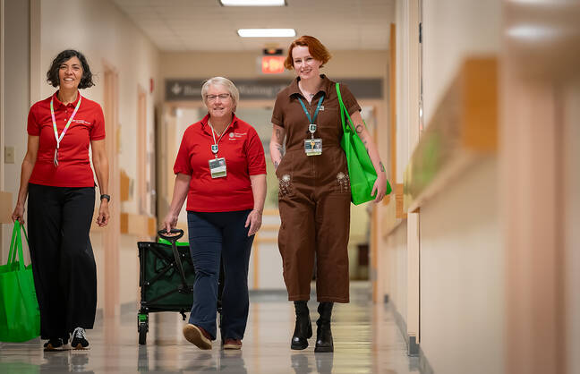 Healing Harvest staff, Kim Hillier, Barb Lens and Julia Boger-Hawkins